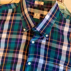 Peter Millar Men's XL Plaid Long Sleeve Button-Front Shirt